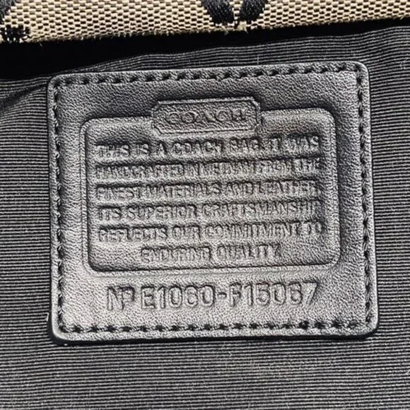 Coach Hobo Shoulderbag F15067 Signature Gray Canvas Black Leather Hand Bag READ - Picture 14 of 16